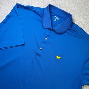 Masters Tech Polo Shirt XL Royal Blue Augusta National‎ Golf Performance